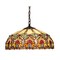 CHLOE Lighting SUNNY Tiffany-style 2 Light Floral Ceiling Pendant Fixture 18" Shade